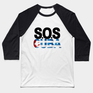 SOSCUBA || CUBAN FLAG Baseball T-Shirt